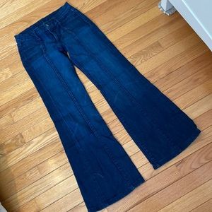 Fidelity Flare bottom jeans, seam up front